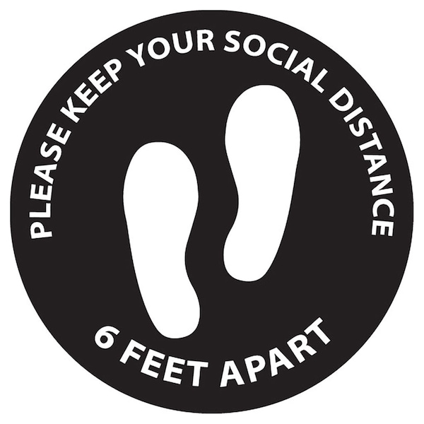 Identity Group Please Keep Your Social Distance, Black, 15" 8376XBK